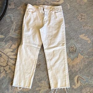 Women's Cream Ankle Jeans